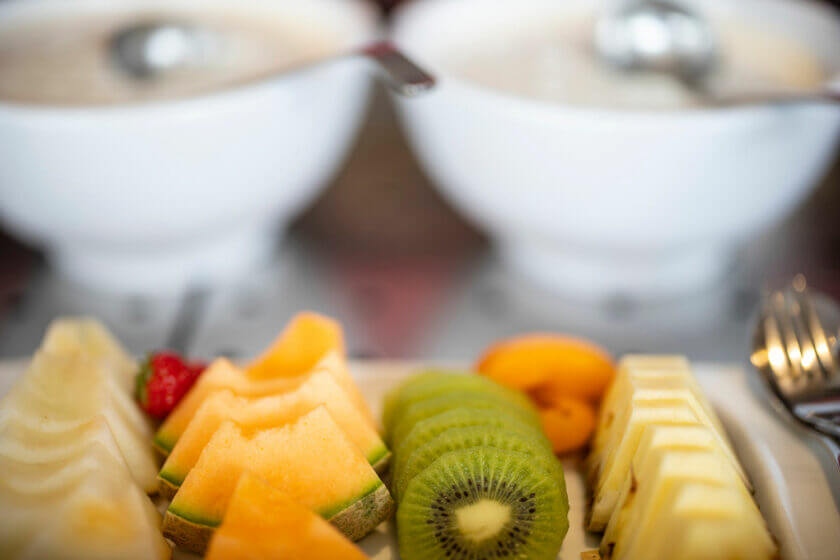 Obstplatte auf dem Brühstüchsbuffet im Hotel Diedrich